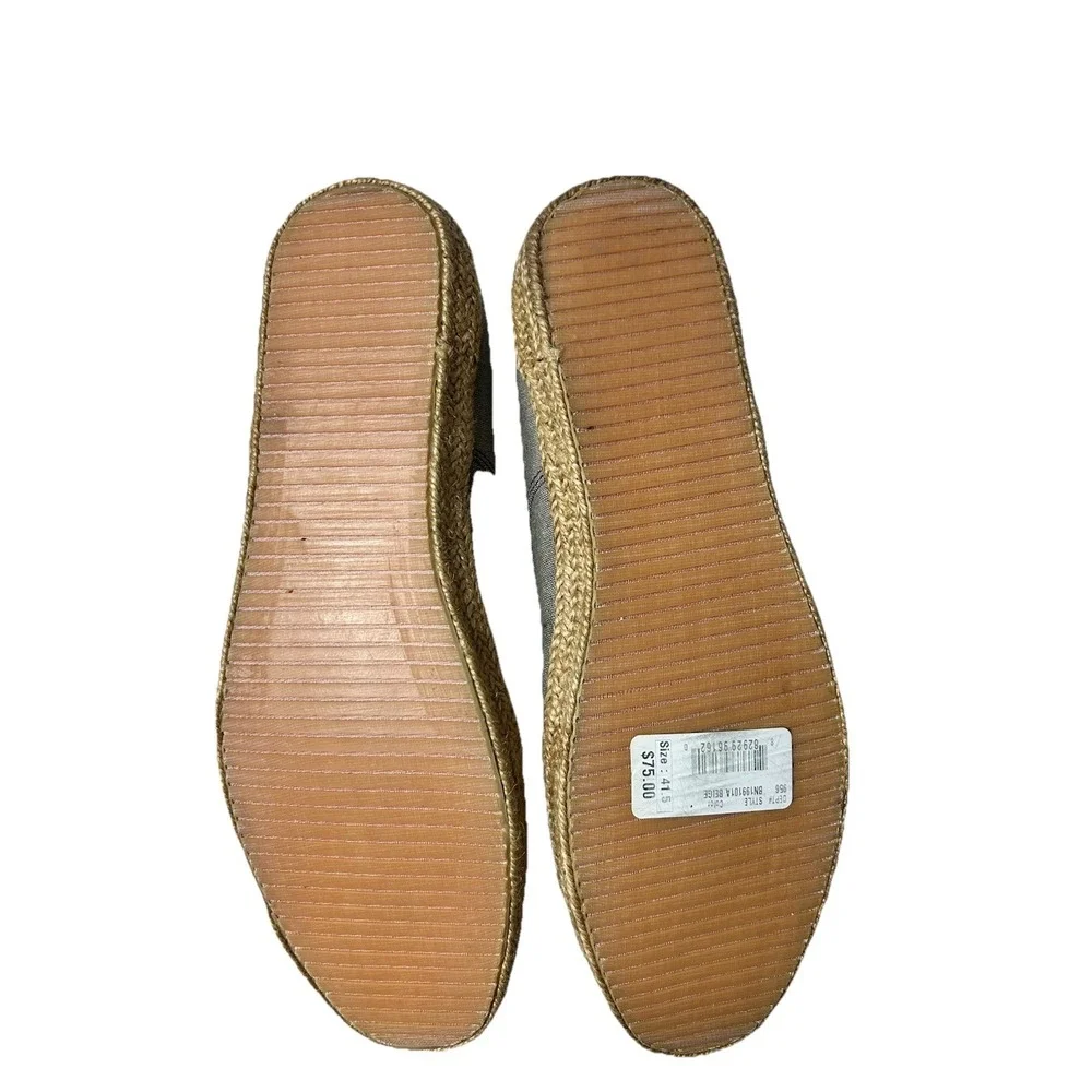Ben Sherman Men's 8.5 Espadrille Canvas Derby Shoes Gray Coastal‎ Preppy NWT